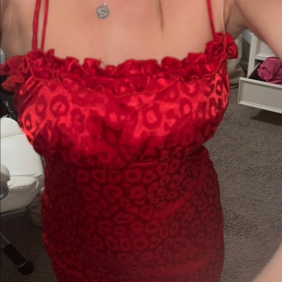 Red cheetah print Beginning Boutique dress! - Picture 2 of 4